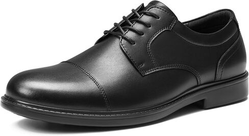HEEZ Men's Dress Shoes Split Leather, Comfortable Oxford Dress Shoes for Men Non Slip, Lace Up Formal Shoes for Work Business Office in Saudi Arabia