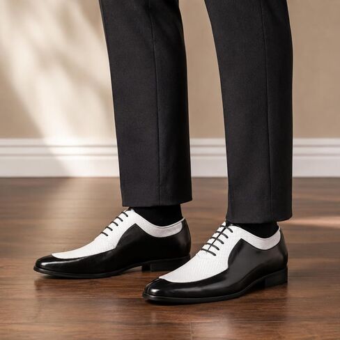 AUSTIN MILL Men's Two Tone Oxford Dress Shoes Lace-Up Formal Shoe for Business Wedding Party in Saudi Arabia