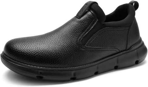OrthoComfoot Men's Orthopedic Leather Loafers - Arch Support Slip-On Shoes for Plantar Fasciitis, Flat Feet & Heel Pain Relief, Comfortable Casual Work Walking Dress Shoes in Kuwait