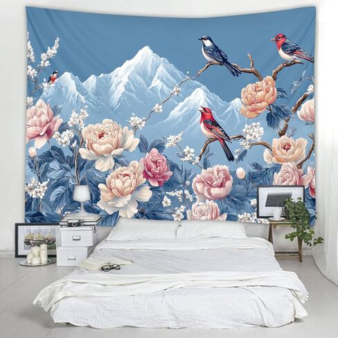 WODEJIAFANG WODEJIA Aesthetic Wall Fabric Wallpaper Decor Tapestry，Sunflower Theme Office Background Room Divider for Bedroom, Outdoor Garden Aesthetic 3D Tapestries Size 78 * 59 inches in Kuwait
