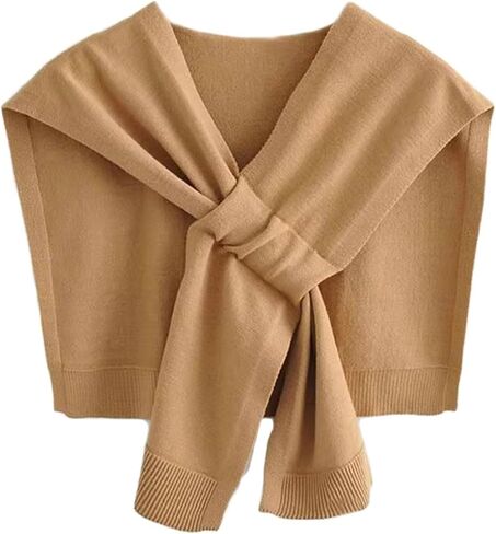 Sweater Shawl Wraps Women Solid Pashmina Shawls and Wraps Knitted Sweater Shawl Scarf Cardigan Cape Crochet Shoulder Top in Kuwait