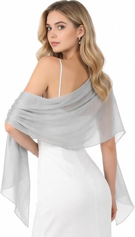 Shawls and Wraps for Evening Dresses Formal Silver Wrap Shawl Bridal Shawl Shall for Dress Formal Lightweight Scarf Wedding in Saudi Arabia
