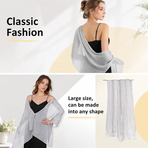 Shawls and Wraps for Evening Dresses Formal Silver Wrap Shawl Bridal Shawl Shall for Dress Formal Lightweight Scarf Wedding in Saudi Arabia