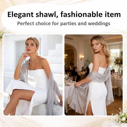Shawls and Wraps for Evening Dresses Formal Silver Wrap Shawl Bridal Shawl Shall for Dress Formal Lightweight Scarf Wedding in Saudi Arabia