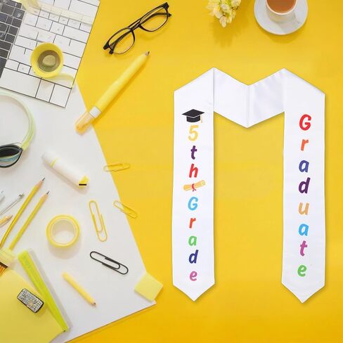 5th Grade Graduation Stole, 5th Grade Graduation Sash, Class of 2026 Fifth Graduate Sash Scarf for Graduations Party Supplies in Saudi Arabia