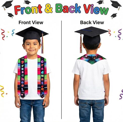 NNG Preschool Graduation Stole, Unisex Kids Graduation Sash for Ceremony and Photos, Class of 2026 Preschool Graduation Gift Multicolor in Saudi Arabia