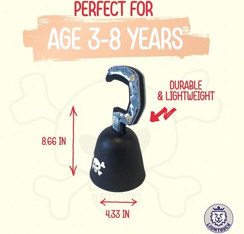 Liontouch - Pirate Hook - Captain Red Stripe - Age 3-8 Years | Pretend Play Foam Toy for Boy Toddlers with Skull Motive | Ideal Accessory for Dress Up & Costumes for Sailing The Caribbeans in Kuwait