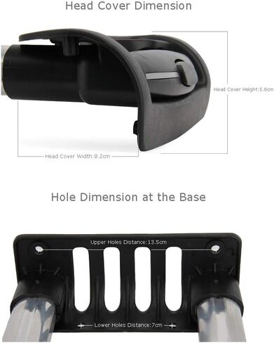 SIKUAI 28inch Suitcase Telescopic Pull Out Luggage Handle Replacement 1 Pc Usually Aluminum G001 in Saudi Arabia