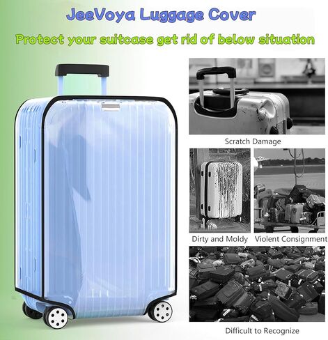 Suitcase Covers Clear Luggage Cover for 20"/24"/28"/30" Baggage Covers Waterproof Dustproof and Anti-scratch (24inch) in Saudi Arabia