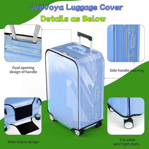 Suitcase Covers Clear Luggage Cover for 20"/24"/28"/30" Baggage Covers Waterproof Dustproof and Anti-scratch (24inch) in Saudi Arabia