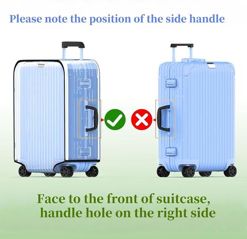 Suitcase Covers Clear Luggage Cover for 20"/24"/28"/30" Baggage Covers Waterproof Dustproof and Anti-scratch (24inch) in Saudi Arabia