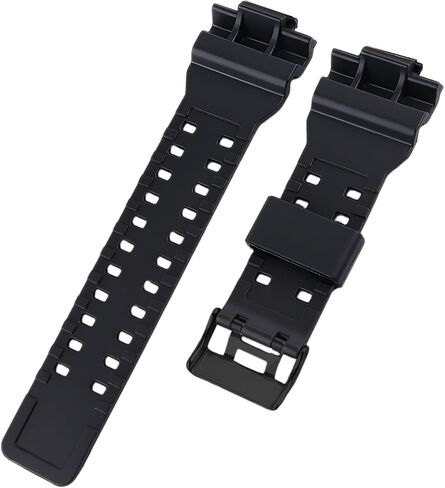 16mm× 29mm Watch Strap Compatible with Casio 10536683 GA700UC GA-700UC GA700 GA-700-1A GA-700-1B Resin Band Replacement for men wirst watchband and women Bracelet, Black in Kuwait