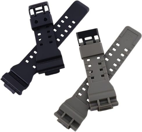 16mm× 29mm Watch Strap Compatible with Casio 10536683 GA700UC GA-700UC GA700 GA-700-1A GA-700-1B Resin Band Replacement for men wirst watchband and women Bracelet, Black in Kuwait