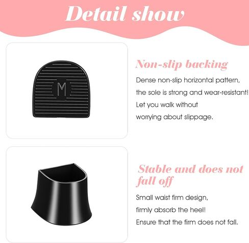 12 Pairs Heel Protectors for High Heels Shoes, Non-Slip Anti-Noise Stiletto Heel Cap Covers, 4 Sizes Shoe Heels Protectors for Grass Wedding, Gravel, Wetlands, Wooden, Tile Outdoor&Indoor Events in Kuwait