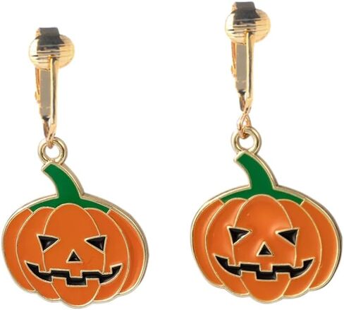 Aloha Earrings Non Pierced Gold Tone Clip On Halloween Dangling Earrings in Kuwait