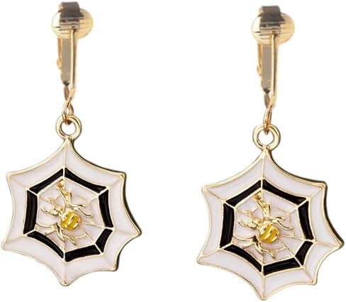 Aloha Earrings Non Pierced Gold Tone Clip On Halloween Dangling Earrings in Kuwait