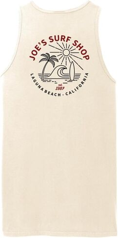 JOES SURF SHOP Beach Life Garment-Dyed Men's Tank Top in Kuwait
