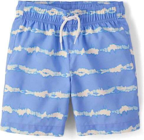 The Children's Place,Boys,Swim Trunks,Bright Sky Stripe,X-Large in Kuwait