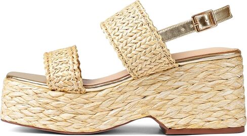 EQAUDES Platform Sandals Women Open Toe Ankle Strap Summer Wedge Espadrille Sandals Cute Beach Straw Raffia Woven Sandals Comfortable Vacation Dress Shoes in Saudi Arabia