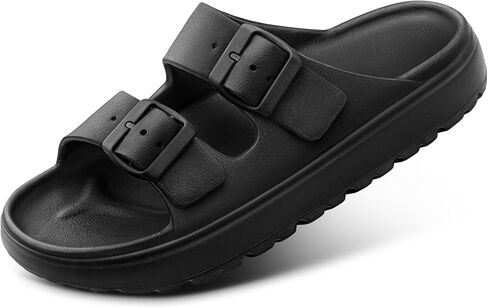 BULLIANT Women Slide Sandals-Cushioned Footbed-Arch Support- Adjustable Fit | Lightweight Sandals | Cloud-like Comfort | High Density EVA Sole-Shock Absorption in Kuwait