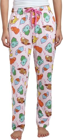 Pokémon Characters Napping Women's Cradle Pink Quick Turn Sleep Pajama Pants in Kuwait