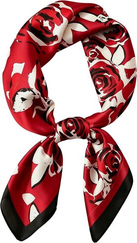 Silk Like Square Scarf for Women Men 27.5" in Kuwait