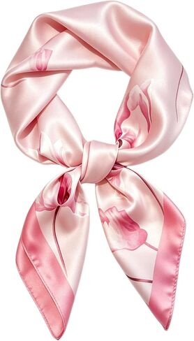 Silk Like Square Scarf for Women Men 27.5" in Kuwait
