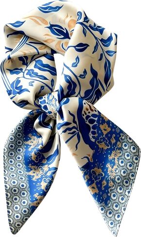 Silk Like Square Scarf for Women Men 27.5" in Kuwait
