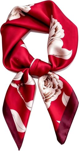 Silk Like Square Scarf for Women Men 27.5" in Kuwait
