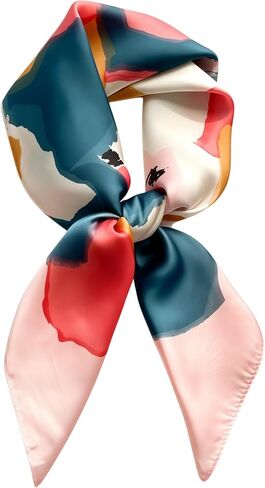 Silk Like Square Scarf for Women Men 27.5" in Kuwait