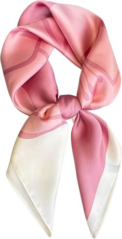 Silk Like Square Scarf for Women Men 27.5" in Kuwait