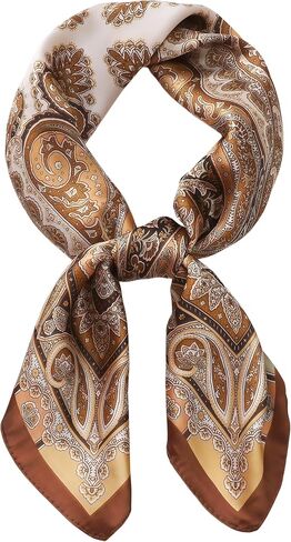 Silk Like Square Scarf for Women Men 27.5" in Kuwait