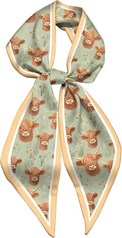 Head Hair Scarf Neck Silk Feeling Scarves Long Thin Satin Cute Fashion Handbag Decoration Women Girls 59 * 6.7'' in Saudi Arabia