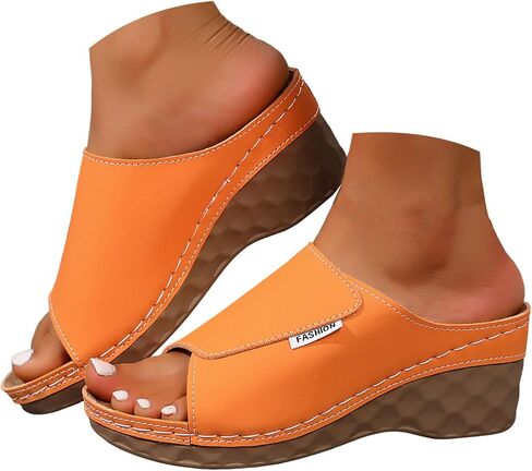المرأة s ls الصيف المفتوحة تو الجلود الانزلاق على الشرائح عرض واسع Slingback Flatform l الصلبة اللون عدم الانزلاق النعال عارضة الراحة في الهواء الطلق أحذية المشي الشاطئ in Saudi Arabia