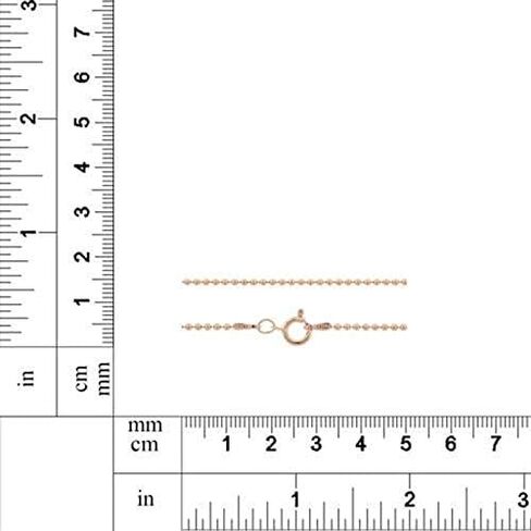 14Kt Rose Gold Filled 18" 1.5mm Ball Chain Necklace W/Spring Ring Clasp - 1Pc (13314)/1 in Saudi Arabia