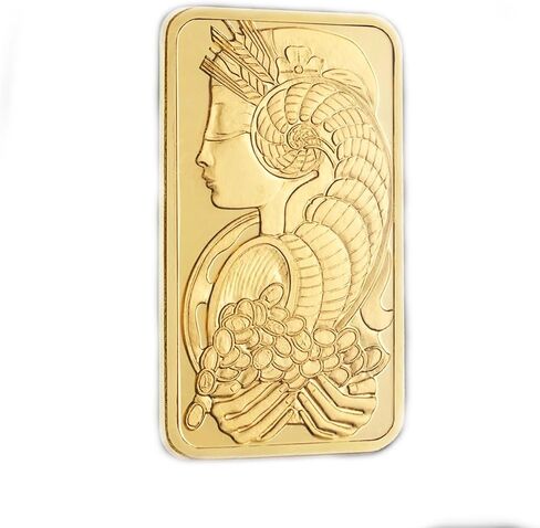 Lady Fortuna Gold Pendant Necklace, 2.5 Gram Suisse gold bar pendant in Kuwait