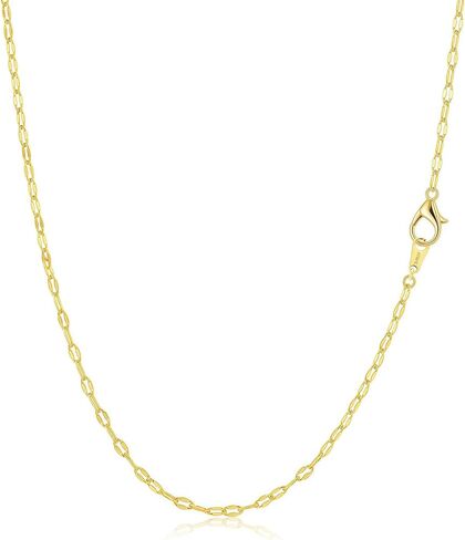 14K Gold Mirror Chain Necklace, Dainty 2mm Sparkle Faceted Sequin Link Chain for Women, Size 16-22 Inches, Hypoallergenic, Non-Tarnish, Cadenas De Oro 14K Para Mujer in Saudi Arabia