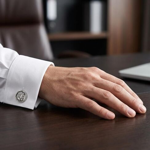Jesus Cufflinks S925 Sterling Silver Cuff Links Mens Wedding Father's Day Jewelry Gifts for Men Women in Kuwait