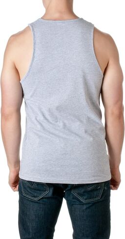 Next Level Apparel Men's Cotton Muscle Tank Top, Heather Gray, X-Large in Kuwait