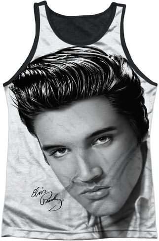 Elvis Presley - The Look - Black Back Sports Fabric - Adult Tank Top in Kuwait