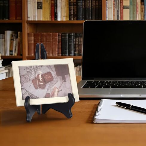 Small Plate Stand for Display 8 Inch Wooden Black Easel Plate Holder For Displaying Decorative Mini Easel Frame Picture Stands for Displays Book Dish Card Picture Cd in Kuwait