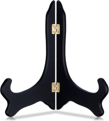Small Plate Stand for Display 8 Inch Wooden Black Easel Plate Holder For Displaying Decorative Mini Easel Frame Picture Stands for Displays Book Dish Card Picture Cd in Kuwait