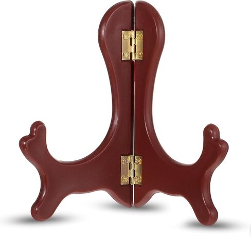 Wooden Small Easel Plate Stand, 5 Inches Adjustable Plate Holders for Displaying, Elegant Plate Display Stand for Photos, Artwork, Books, Unique Decorative Plates to Showcase Your Collections in Saudi Arabia