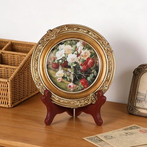 Wooden Small Easel Plate Stand, 5 Inches Adjustable Plate Holders for Displaying, Elegant Plate Display Stand for Photos, Artwork, Books, Unique Decorative Plates to Showcase Your Collections in Saudi Arabia