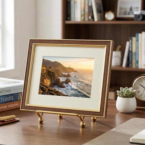 2 PCS Gold Small Plate Holder, Mini Metal Plate Display Holder Simple Wire Plates Stands for Home Office Restaurant Book Photo Easel Creation Plates Collectibles Artistic Work in Kuwait