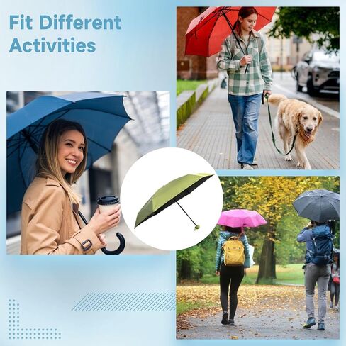 6 Pcs Mini Travel Umbrellas, Lightweight Portable Pocket Umbrellas for Purse, Small Pocket Umbrella for Daily Use, Travel, Efficient Sun Protection & Windproof Design in Saudi Arabia