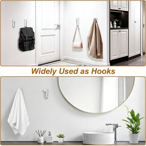 KAMANINA Curtain Holdbacks 2pcs, Silver Curtain Tiebacks Wall Mounted Window Curtains Hooks, Decorative Holders for Drapes with Crystal Finials(5.4" L × 4.1" W) in Kuwait