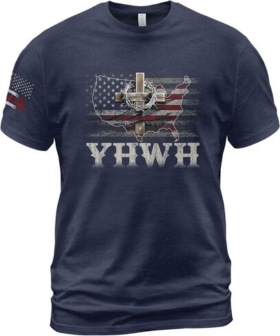 YHWH Shirt, Cross Shirt for Men, Christian Shirts for Men, Religious Shirts, Mens Christian Tshirts in Kuwait