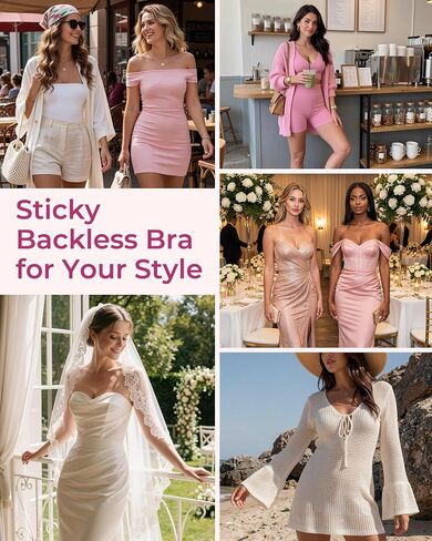 Boobas Sticky Bra Adhesive Strapless Backless Invisible Bra Reusable Push Up for Women Party in Saudi Arabia