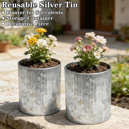 Citronella Candles Outdoor, 2 Pack 8oz Each, Natural Soy Wax with Citronella Oil, Long-Lasting 60H Burn Time, Silver Tin Candle Set for Patio, Garden, Deck, Backyard, Camping, Summer Nights in Saudi Arabia